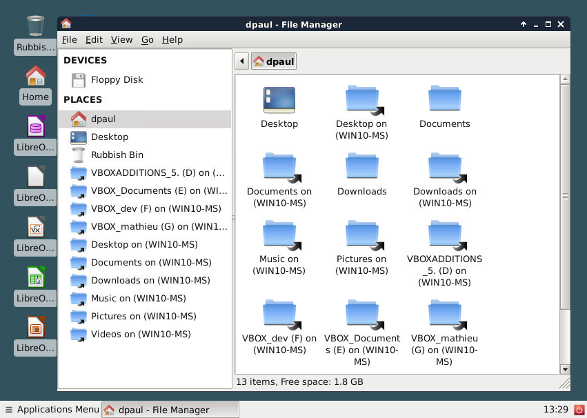 Redirected local drives on Linux