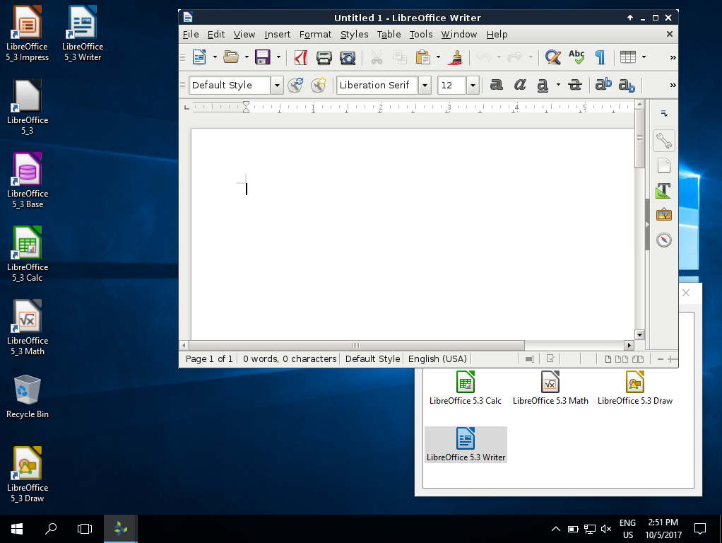 Applications on local desktop